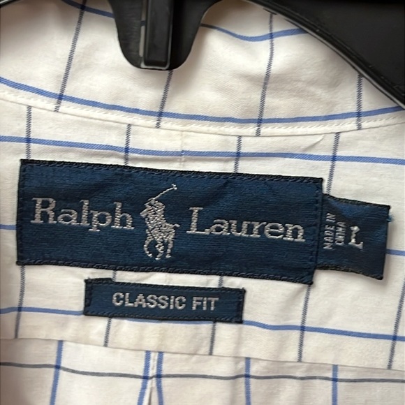 RALPH LAUREN Classic Fit Men Button Down White Plaid Long Sleeve business casual - Picture 5 of 8